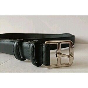 Barneys New York Calf Leather Belt Size 42 Made In Italy Black Dressy Old Money